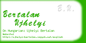 bertalan ujhelyi business card